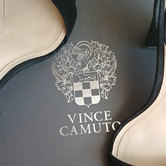 Vince Camuto Black Square Heels with Ankle Strap - Picture 9 of 12